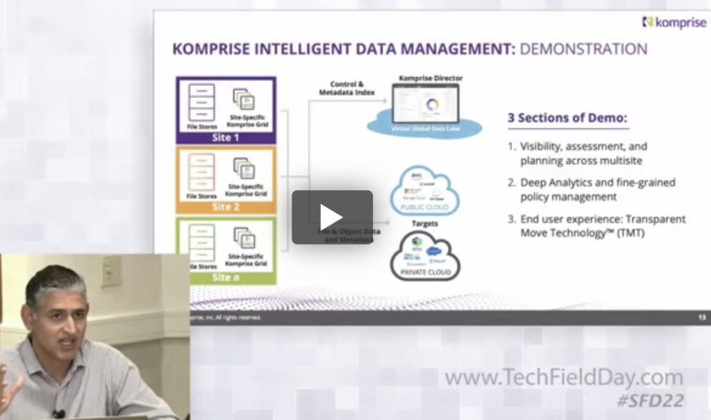 Video of Komprise Intelligent Data Management Demonstration