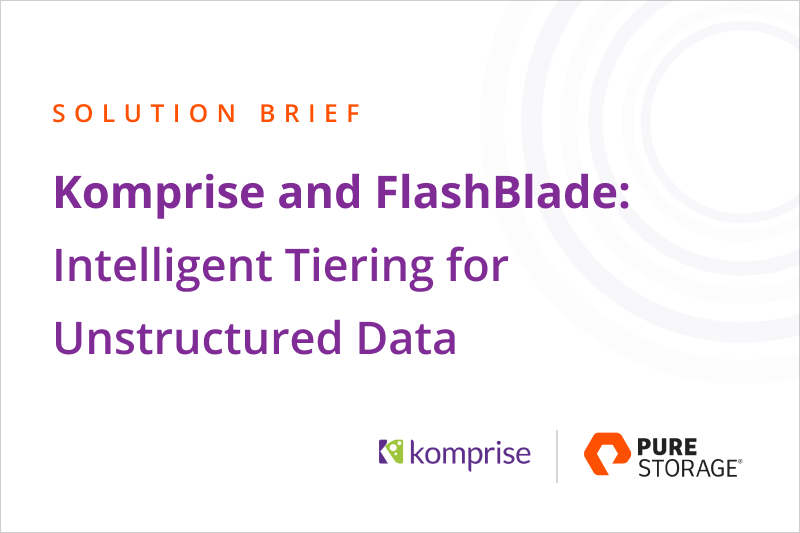 Pure FlashBlade Tiering with Komprise