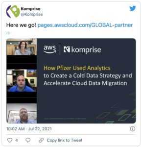 Komprise-Tweet-Pfizer-Webinar
