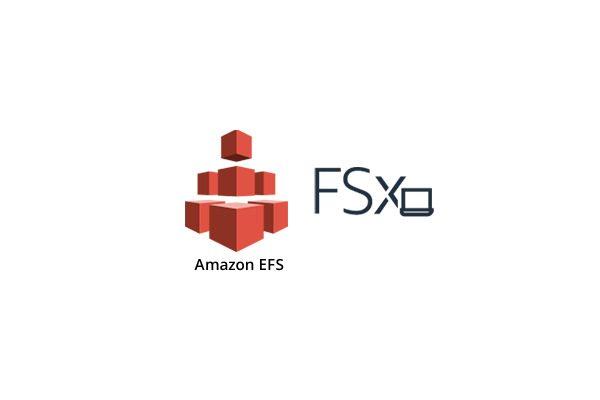 Amazon EFS logo showing option for managed cloud Network Attached Storage (NAS)