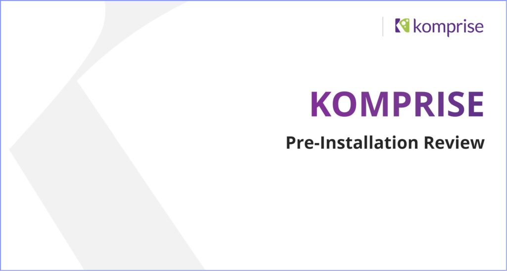 Komprise pre-install