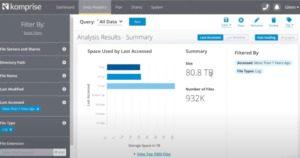 Deep Analytics query Komprise TechKrunchSummary_Image3