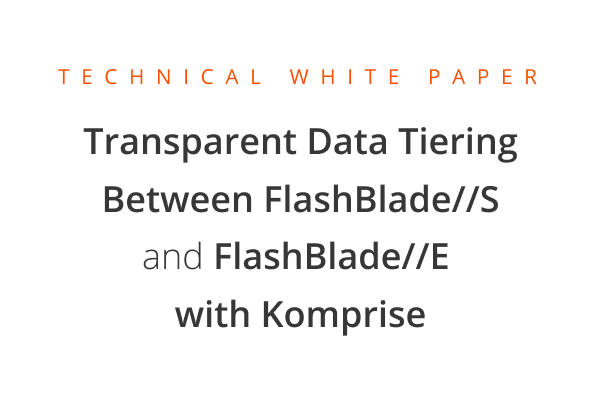 Komprise Pure Data Tiering Paper
