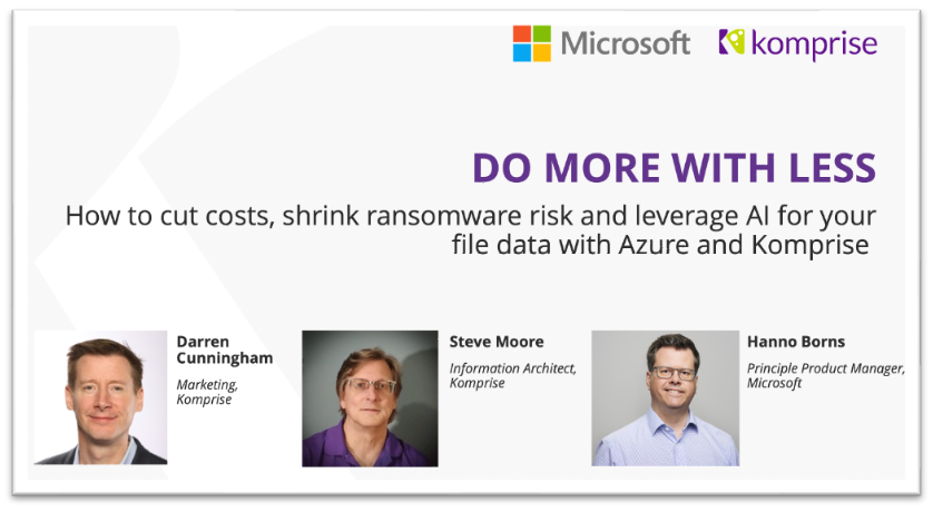 Azure Komprise webinar 2025