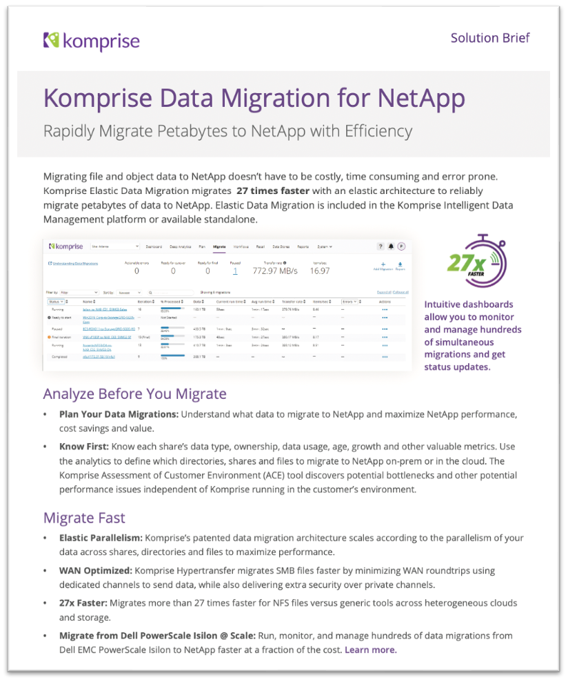 NetApp Komprise Migration